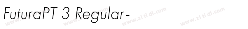 FuturaPT 3 Regular字体转换
